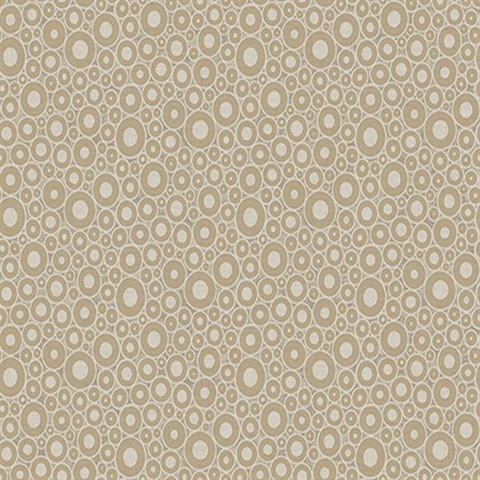 Dark Gold Bohemian Circles Wallpaper