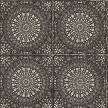 Dark Gray, Cream & Grey Commercial Mandala Wallpaper