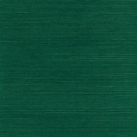 Dark Green Natural Grasscloth Wallpaper