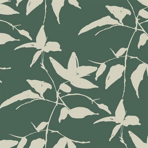 Dark Green Persimmon Leaf Wallpaper