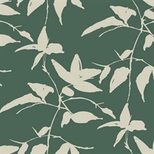 Dark Green Persimmon Leaf Wallpaper