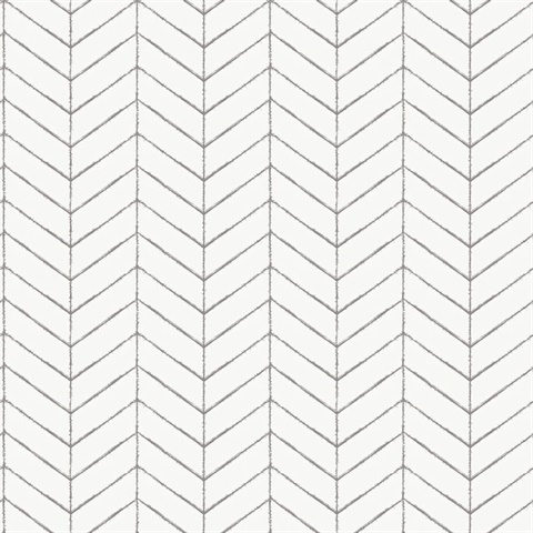 Dark Grey Bison Dark Grey Herringbone Wallpaper