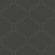 Dark Grey Glass Bead Textured Circles Wallpaper