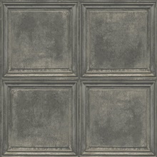 Dark Grey & Grey Charleston Faux Wood Panels Wallpaper