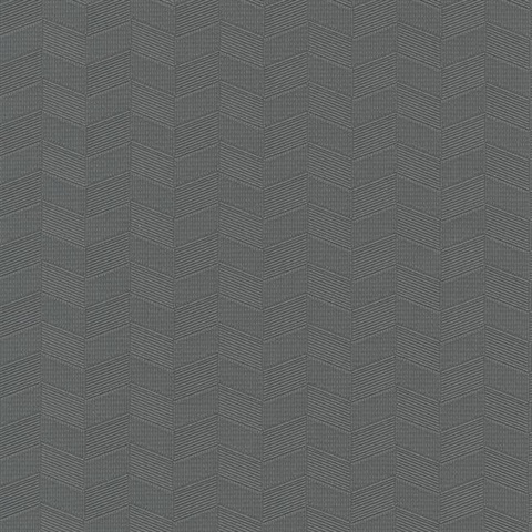 Dark Grey Insignia Geometric Heavy Textured Wallpaper