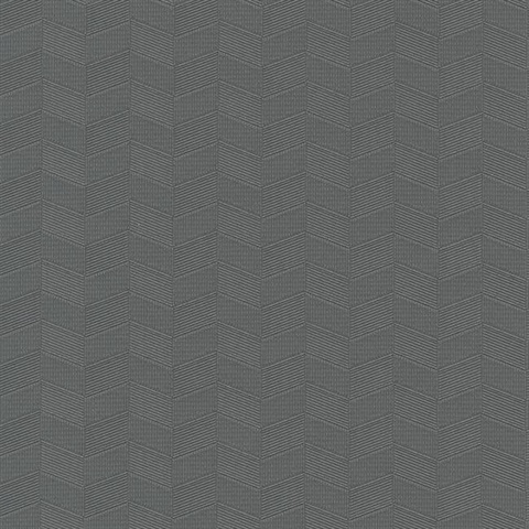 Dark Grey Insignia Geometric Heavy Textured Wallpaper