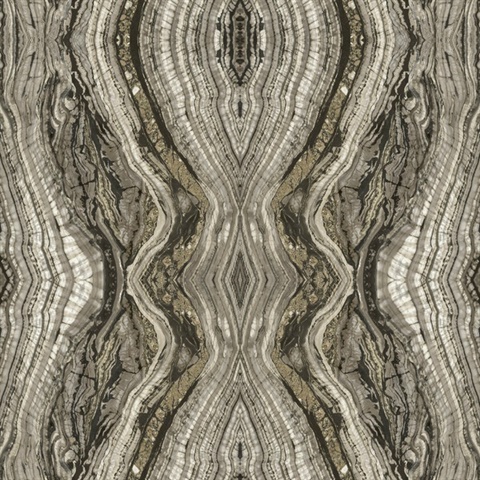 Dark Grey Kaleidoscope Peel and Stick Wallpaper