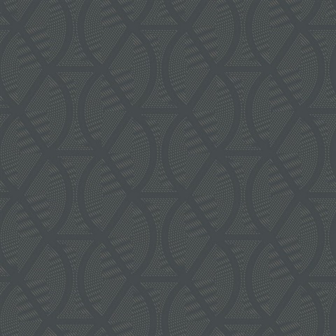 Dark Grey Opposites Attract Glitter Texture Braid Trellis Wallpaper