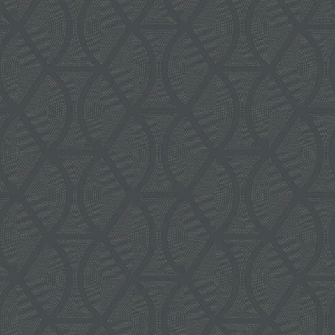 Dark Grey Opposites Attract Glitter Texture Braid Trellis Wallpaper