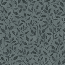 Dark Grey Willow Leaf Wallpaper