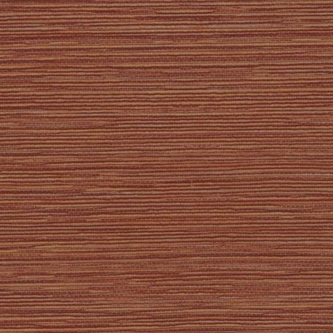 Dark Orange Ramie Faux Weave Horizontal Textured Wallpaper