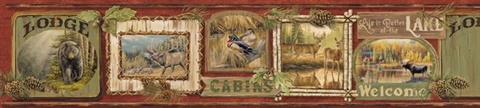 Dark Red Poinsett Dark Red Cabin Fever Border