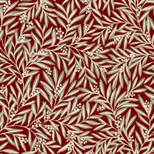 Dark Red Rowan Leaf Wallpaper