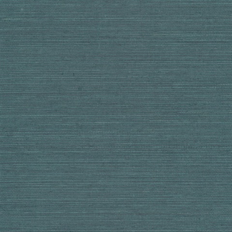 Maguey Natural Sisal Grasscloth Dark Teal Wallpaper