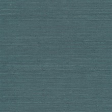 Maguey Natural Sisal Grasscloth Dark Teal Wallpaper
