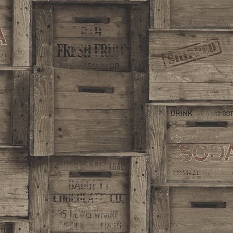 Dark Wood Distressed Wood Crates