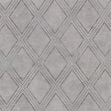 Dartmouth Grey Faux Plaster Geometric Vinyl Wallpaper