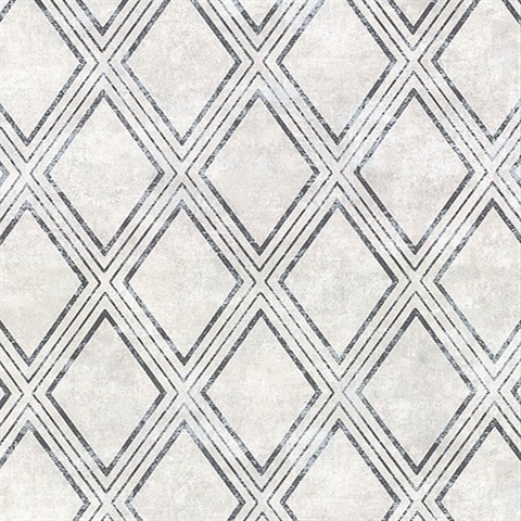 Dartmouth Light Grey Faux Plaster Geometric Vinyl Wallpaper