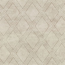 Dartmouth Taupe Faux Plaster Geometric Vinyl Wallpaper