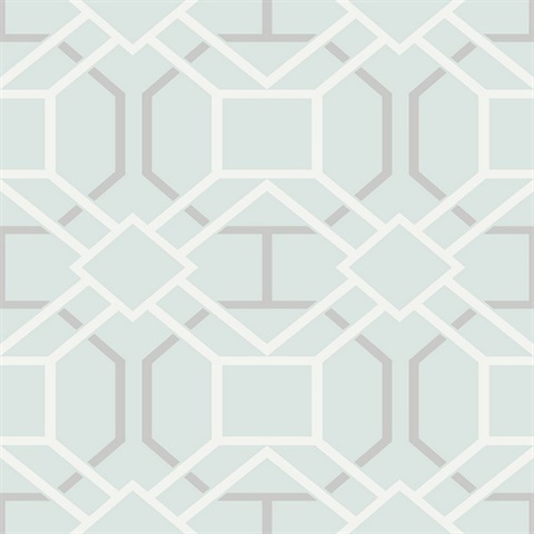 Dauphin Light Blue Lattice