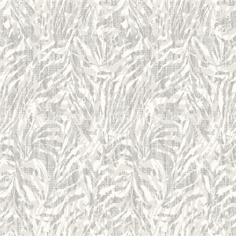 Davy Light Grey Zebra Wallpaper