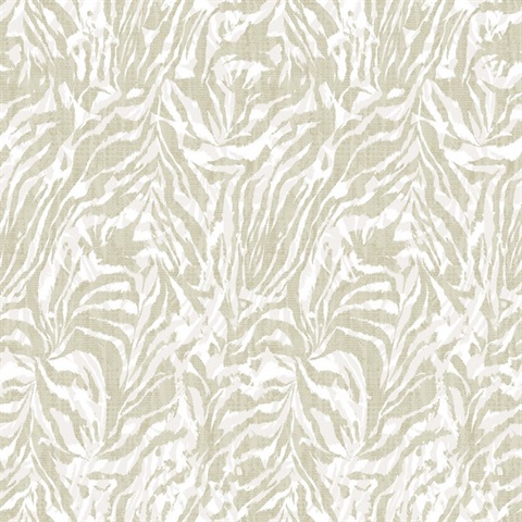 Davy Taupe Zebra Wallpaper