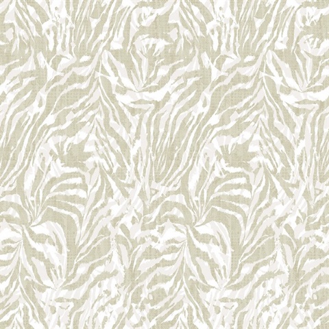 Davy Taupe Zebra Wallpaper