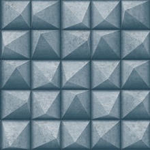 Dax Blue 3D Geometric Wallpaper
