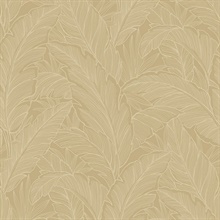 Deco Banana Leaf Old Gold Wallpaper