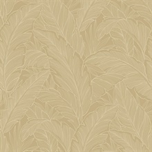 Deco Banana Leaf Old Gold Wallpaper