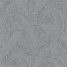 Deco Banana Leaf Slate Wallpaper