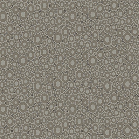 Deep Brown Bohemian Circles Wallpaper