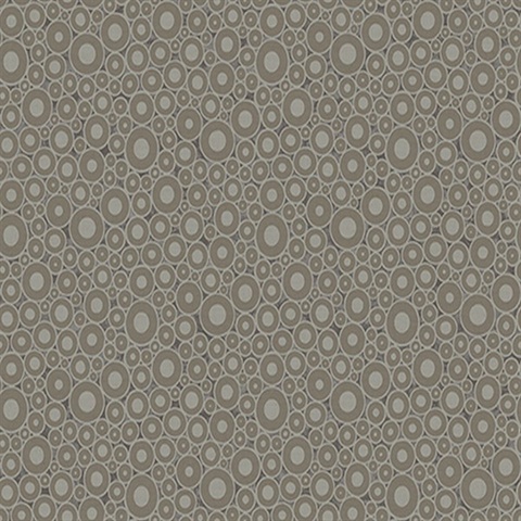 Deep Brown Bohemian Circles Wallpaper