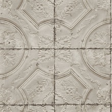 Deerfield Taupe Vintage Tin Tile