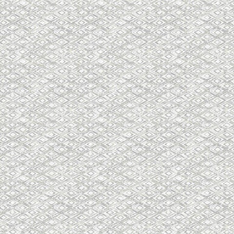 Delilah Light Grey Diamond Wallpaper