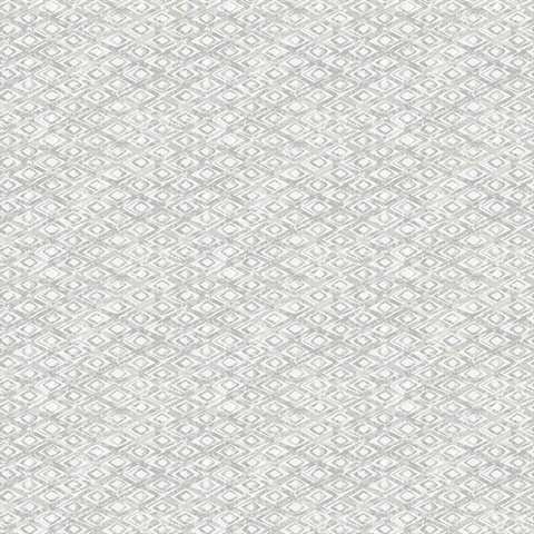 Delilah Light Grey Diamond Wallpaper