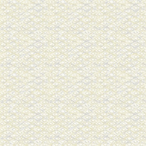 Delilah Light Yellow Diamond Wallpaper