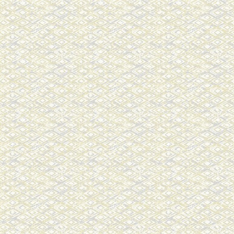 Delilah Light Yellow Diamond Wallpaper