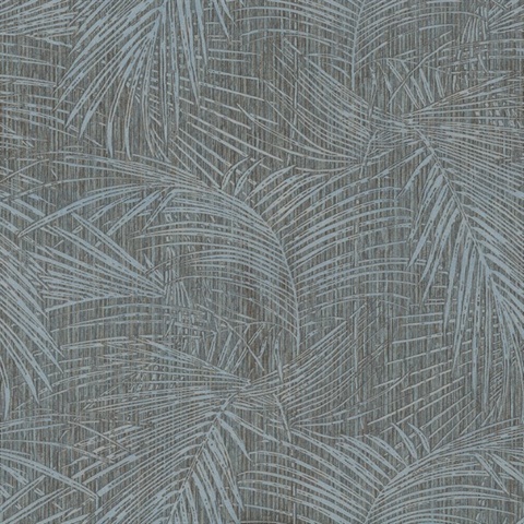 Della Palm Blue Multi Wallpaper