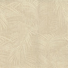 Della Palm Wheat Wallpaper