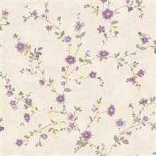 Delphine Plum Floral Trail