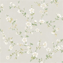 Delphine White Floral Trail