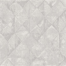 Demir Grey Distressed Geometric Wallpaper