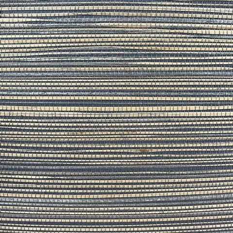 Denim & Beige Wallquest BX10011 Grasscloth Wallpaper