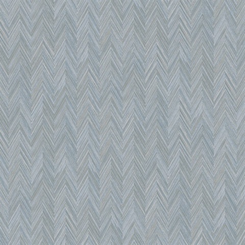 Denim Fiber Small Chevron Weave Wallpaper
