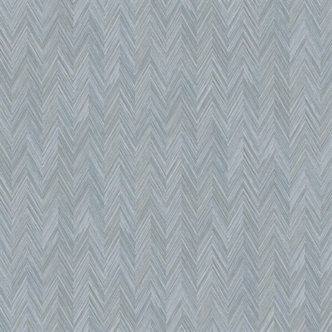 Denim Fiber Small Chevron Weave Wallpaper