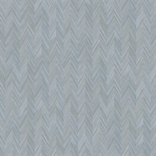 Denim Fiber Small Chevron Weave Wallpaper