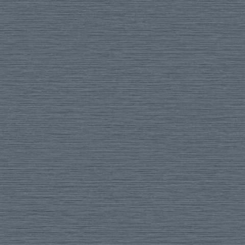 Denim Horizontal Stria Patterned Wallpaper