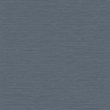 Denim Horizontal Stria Patterned Wallpaper