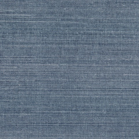 Maguey Natural Sisal Grasscloth Denim Wallpaper